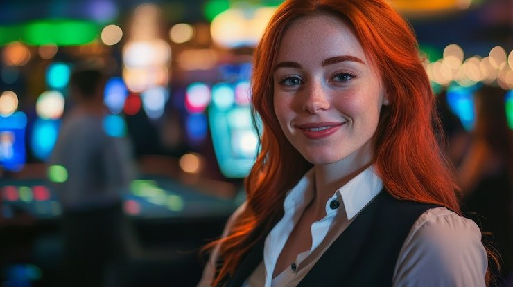 Caribbean Stud Poker dealer qualifying hand with Ace-King